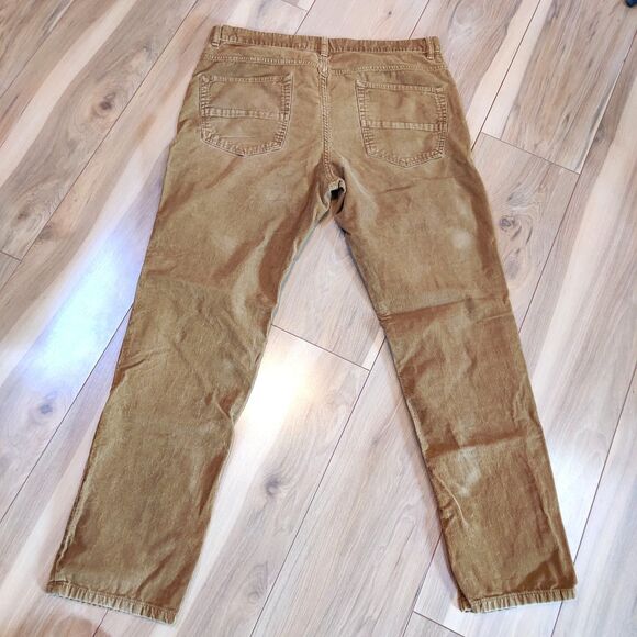 JC Penney (jcp) Corduroy Pants Men's TAG 36X32 (36x30) Slim Straight Brown Tan - Picture 5 of 14